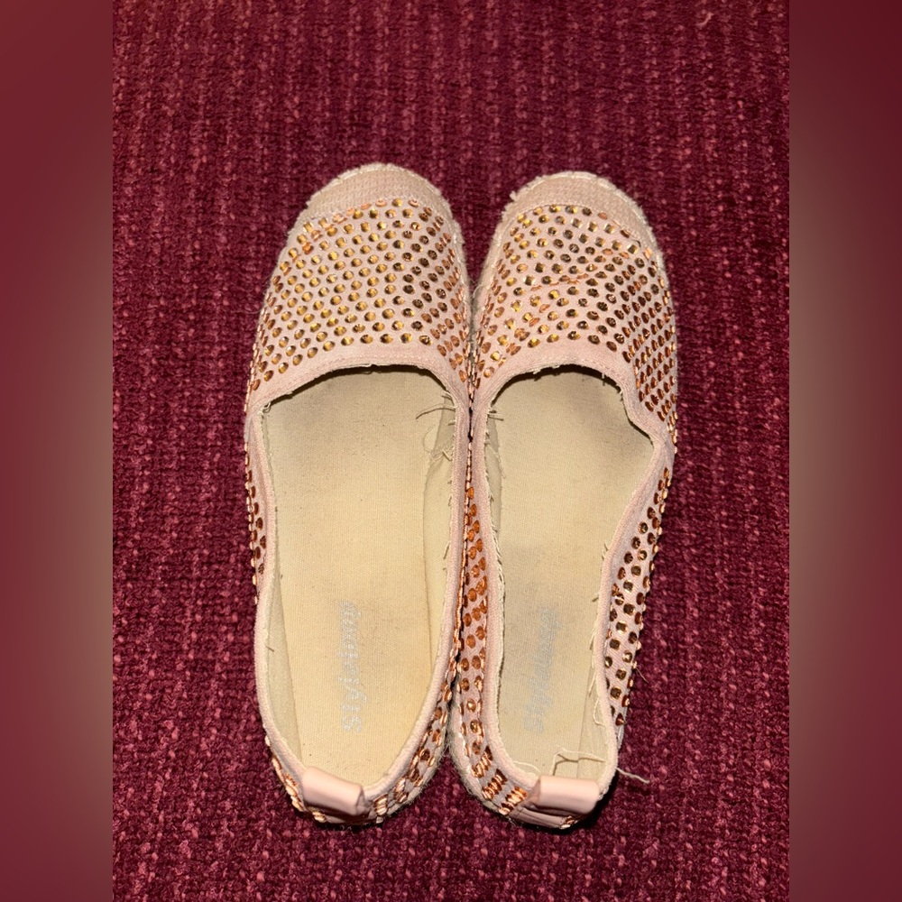 Slip-On Rose Gold Espadrille Size 38 (size 7)